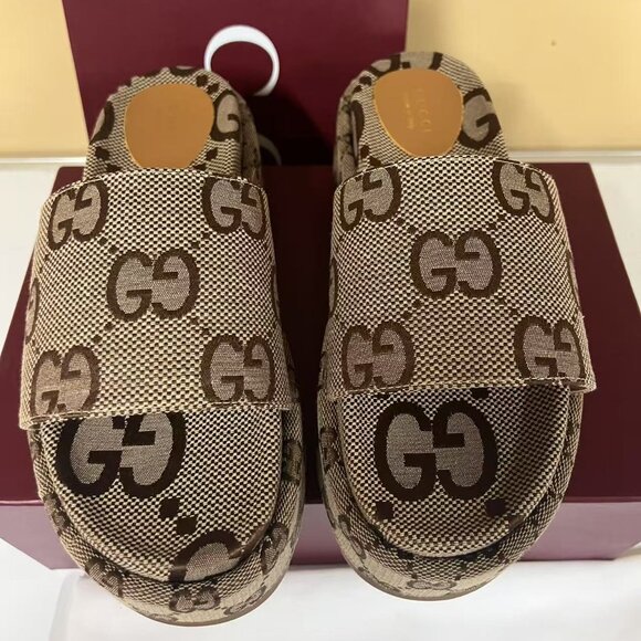 Gucci GG Platform Slide Sandal - Picture 1 of 4